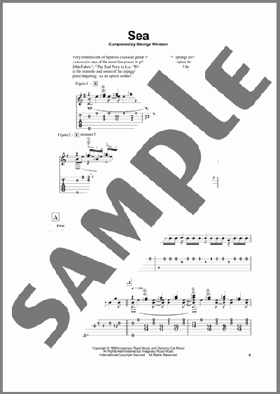 Sea（George Winston）のギターその他楽譜のサンプル画像