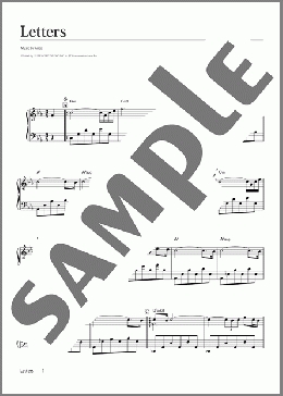 Letters(Arico) 楽譜 ピアノ（ソロ） 中級 ダウンロード