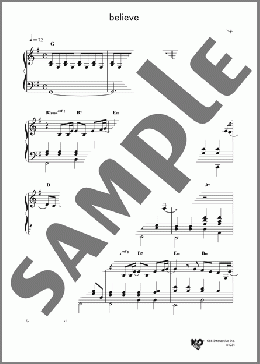 believe(山口 由子) 楽譜 ピアノ（ソロ） 中級 ダウンロード