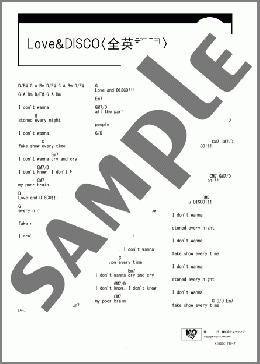 Love&DISCO〈全英語詞〉(the telephones) 楽譜 ギター（コード） ダウンロード