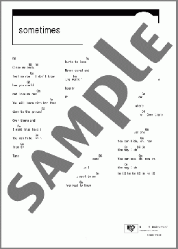 sometimes(my bloody valentine) 楽譜 ギター（コード） ダウンロード