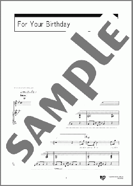 For Your Birthday(国府 弘子) 楽譜 ピアノ（ソロ） ダウンロード