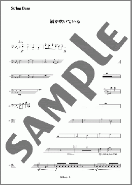 風が吹いている(ストリングベース)(いきものがかり) 楽譜 吹奏楽（パート） ダウンロード