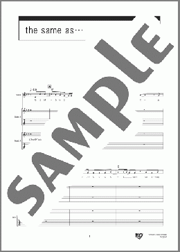 the same as…(ONE OK ROCK) 楽譜 ギター（弾き語り） 初～中級 ダウンロード 定額サブスク