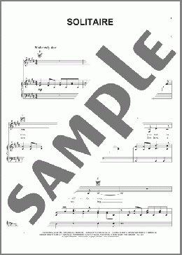 Solitaire(Carpenters/Neil Sedaka) 楽譜 ピアノ & ボーカル & ギター ダウンロード