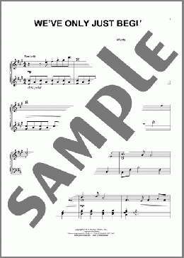 We've Only Just Begun(Carpenters/Paul Williams) 楽譜 ピアノ（ソロ） ダウンロード