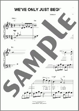 We've Only Just Begun(Carpenters/Paul Williams) 楽譜 ピアノ（ソロ） ダウンロード