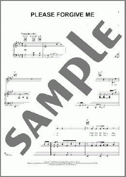 Please Forgive Me(Bryan Adams) 楽譜 ピアノ & ボーカル & ギター ダウンロード