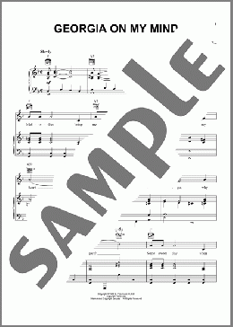 Georgia On My Mind(Ray Charles/Willie Nelson/Hoagy Carmichael/Ray (Movie)) 楽譜 ピアノ & ボーカル & ギター ダウンロード