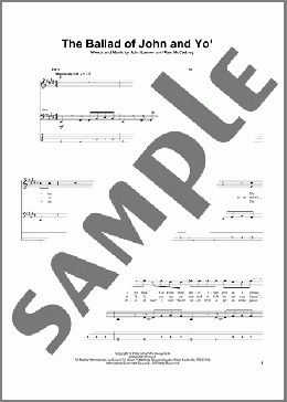 The Ballad Of John And Yoko(The Beatles) 楽譜 ベース ダウンロード