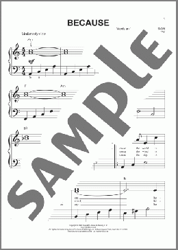 Because(The Beatles) 楽譜 ピアノ（ソロ） ダウンロード
