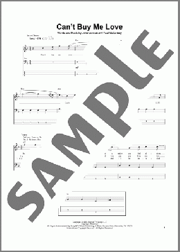 Can't Buy Me Love(The Beatles) 楽譜 ベース ダウンロード