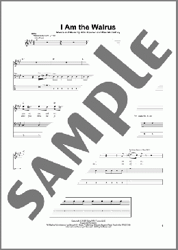 I Am The Walrus(The Beatles) 楽譜 ベース ダウンロード