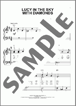 Lucy In The Sky With Diamonds(The Beatles) 楽譜 ピアノ（ソロ） ダウンロード