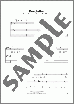 Revolution(The Beatles) 楽譜 ベース ダウンロード