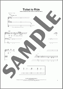 Ticket To Ride(The Beatles) 楽譜 ベース ダウンロード