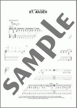 St. Anger(Metallica) 楽譜 ギター（ソロ） ダウンロード