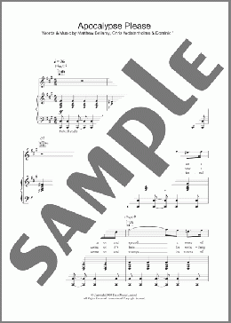 Apocalypse Please(Muse) 楽譜 その他 ダウンロード