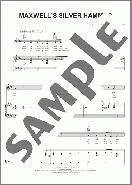 Maxwell's Silver Hammer(The Beatles) 楽譜 ピアノ & ボーカル & ギター ダウンロード