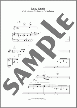 Sexy Sadie(The Beatles) 楽譜 ピアノ & ボーカル & ギター ダウンロード