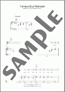 Famous Blue Raincoat(Leonard Cohen) 楽譜 その他 ダウンロード