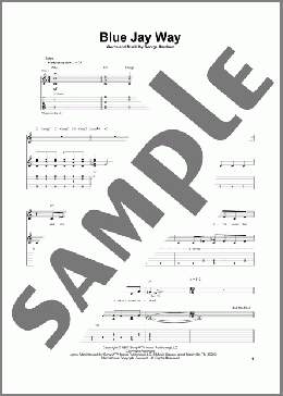 Blue Jay Way(The Beatles) 楽譜 ギター（ソロ） ダウンロード