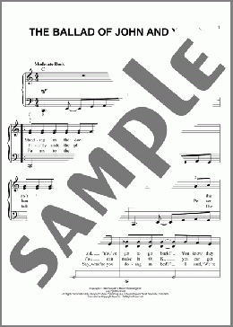 The Ballad Of John And Yoko(The Beatles) 楽譜 ピアノ（ソロ） ダウンロード