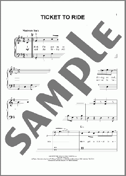Ticket To Ride(The Beatles) 楽譜 その他 ダウンロード