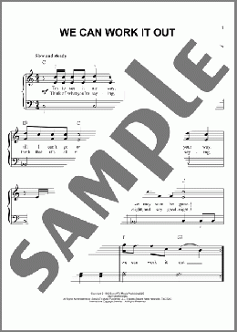 We Can Work It Out(The Beatles) 楽譜 ピアノ（ソロ） ダウンロード