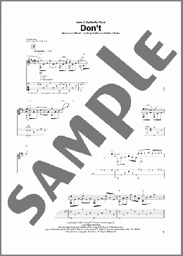 Don't(Elvis Presley/Leiber & Stoller/Tim Pacheco) 楽譜 ギター（ソロ） ダウンロード