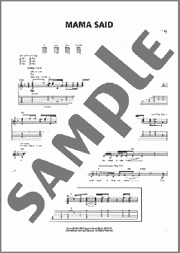 Mama Said(Metallica) 楽譜 ギター（ソロ） ダウンロード