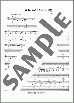 Jump In The Fire(Metallica) 楽譜 ギター（ソロ） ダウンロード