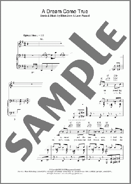 A Dream Come True(Elton John/Leon Russell/Elton John & Leon Russell) 楽譜 その他 ダウンロード