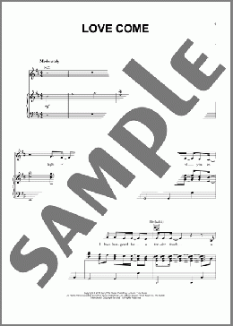 Love Come(Sarah McLachlan) 楽譜 ピアノ & ボーカル & ギター ダウンロード