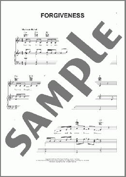 Forgiveness(Sarah McLachlan) 楽譜 ピアノ & ボーカル & ギター ダウンロード