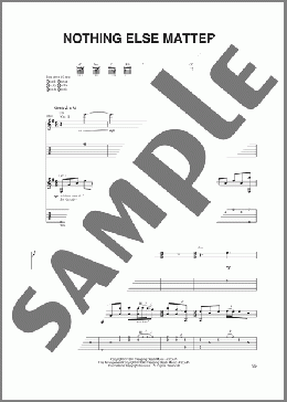 Nothing Else Matters (Live S&M version)(Metallica) 楽譜 ギター（ソロ） ダウンロード