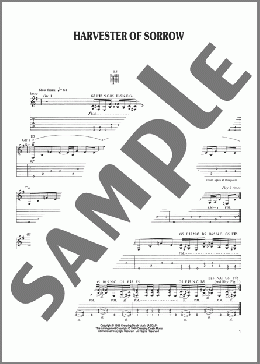 Harvester Of Sorrow(Metallica) 楽譜 ギター（ソロ） ダウンロード