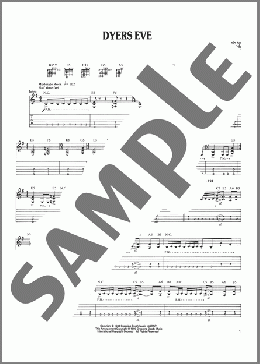 Dyers Eve(Metallica) 楽譜 ギター（ソロ） ダウンロード