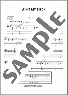 Ain't My Bitch(Metallica) 楽譜 ギター（ソロ） ダウンロード