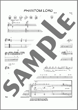 Phantom Lord(Metallica) 楽譜 ギター（ソロ） ダウンロード
