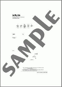 In My Life(The Beatles) 楽譜 ギター（コード） ダウンロード