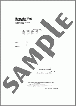 Norwegian Wood (This Bird Has Flown)(The Beatles) 楽譜 ギター（コード） ダウンロード