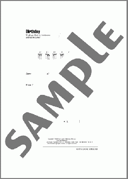 Birthday(The Beatles) 楽譜 ギター（コード） ダウンロード