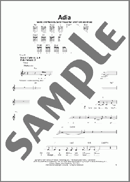 Adia(Sarah McLachlan) 楽譜 メロディ ダウンロード