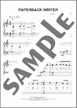 Paperback Writer(The Beatles) 楽譜 ピアノ（ソロ） ダウンロード