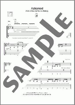 Ashamed(Muse) 楽譜 ギター（ソロ） ダウンロード