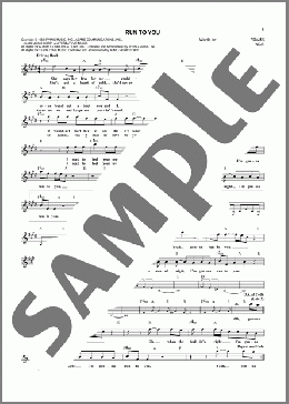 Run To You(Bryan Adams) 楽譜 その他 ダウンロード