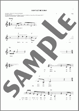 Don't Let Me Down(The Beatles) 楽譜 その他 ダウンロード