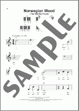 Norwegian Wood (This Bird Has Flown)(The Beatles) 楽譜 ピアノ（ソロ） ダウンロード