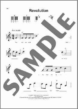 Revolution(The Beatles) 楽譜 ピアノ（ソロ） ダウンロード
